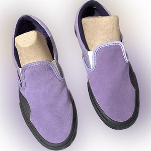 Vans x Lizzie purple slip ons